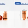 High conductivity T2 copper laser nozzle with chrome plating