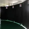 Industrial sliding laser barrier curtain system for easy access