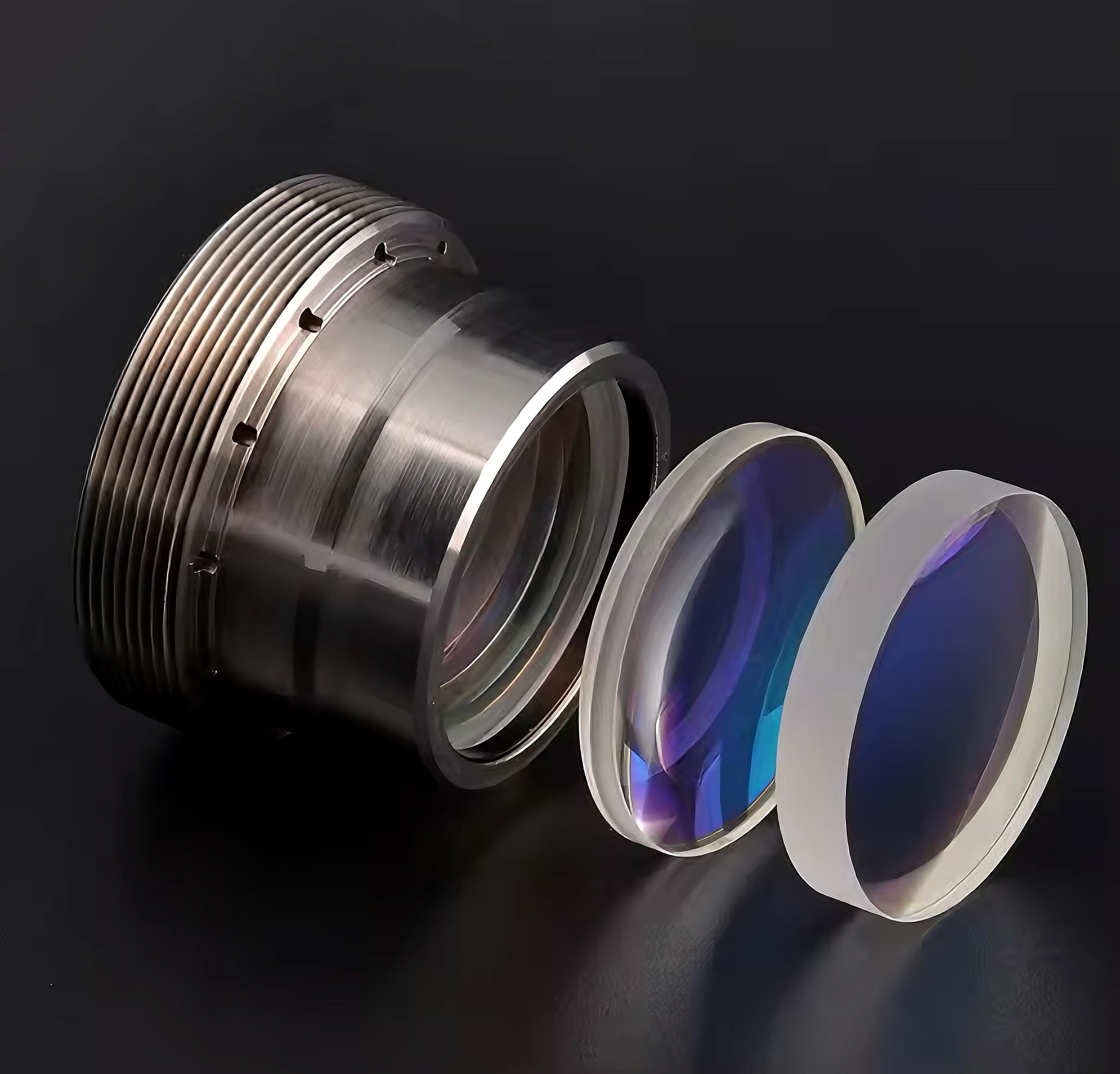 Plano-convex focus lens for precision fiber laser cutting beam convergence