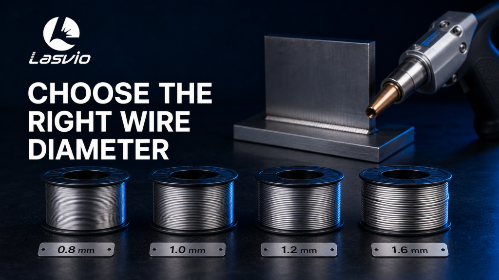 Laser welding wire diameter options in 0.8, 1.0, 1.2 and 1.6 mm