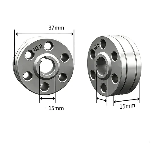 U-groove laser wire feed wheel designed for soft aluminum wire feeding