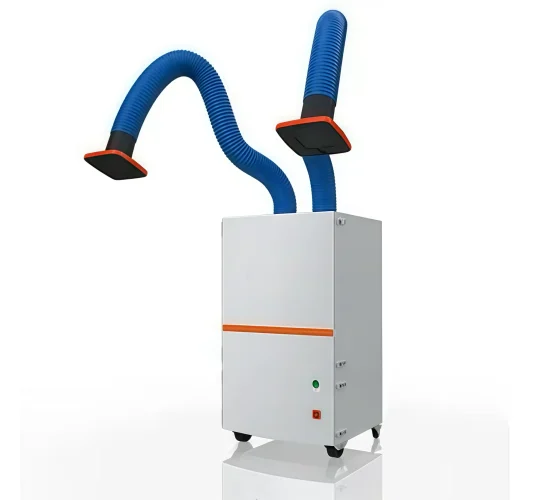 Flexible 360-degree rotatable suction arm of Lasvio mobile dust collector.